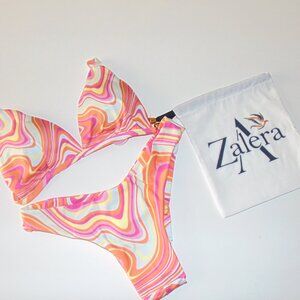 Zalera Brazilian Bikini Cheeky – Wavy Print – Sizes S, M, L (New)